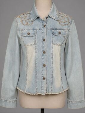 Vintage NESS Embroidered Cut Out Shirt Top